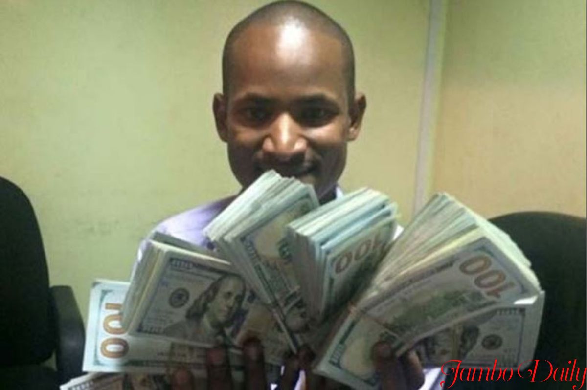 Babu Owino Holding Dollar Bills