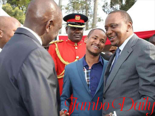 Embakasi East MP Babu Owino and Uhuru Kenyatta 