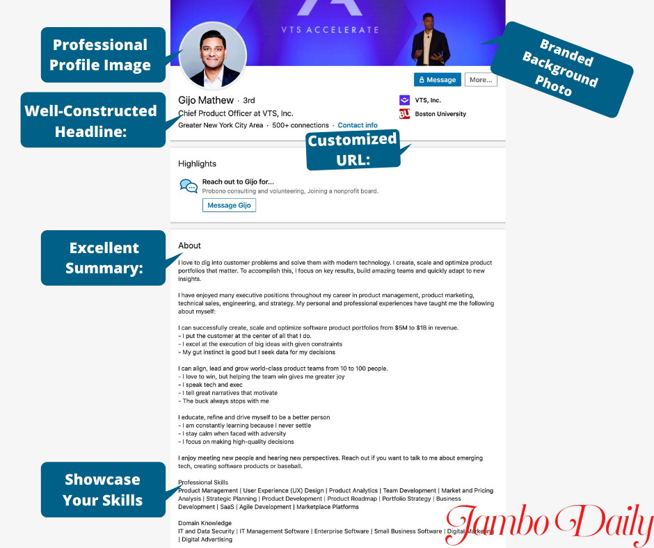 Steps to a good LinkedIn profile