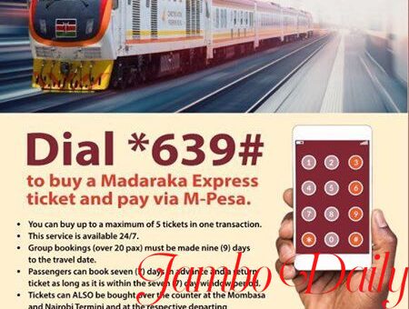 Madaraka Express Ticket Through MPesa