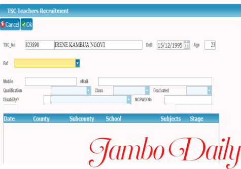 TSC Vacancies Applications