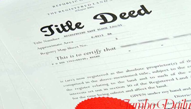 Lost Title Deed