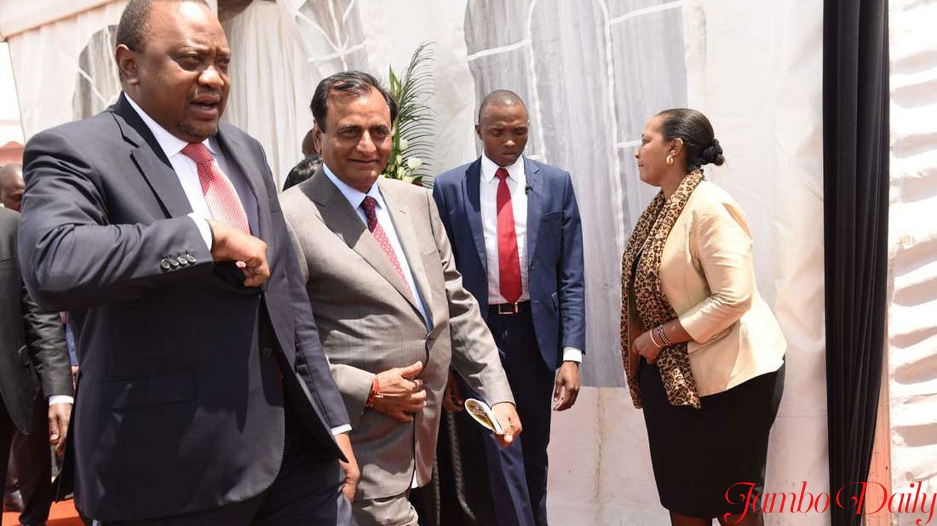 Uhuru Kenyatta and Narendra Raval. Photo/Courtesy